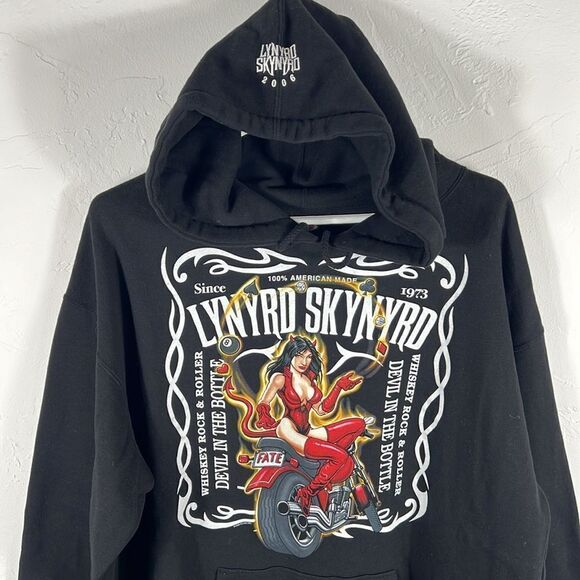 🔥🔥 Vintage LYNYRD SKYNYRD Devil in the Bottle 2006 Hoodie Sweatshirt XL - EUC - Picture 2 of 8